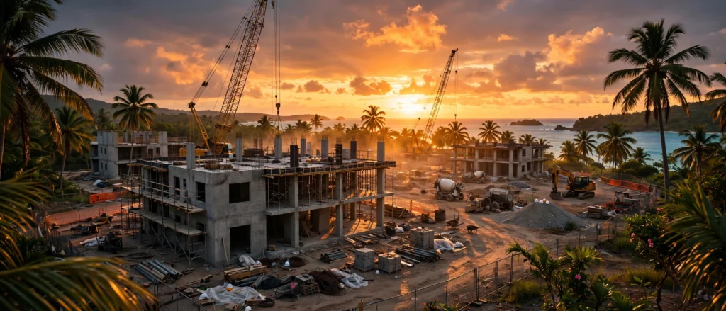 Construcción de resort en el Caribe